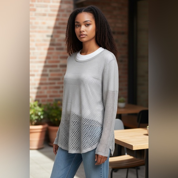 Rock & Republic Tops - Rock & Republic Shimmer Mesh Top